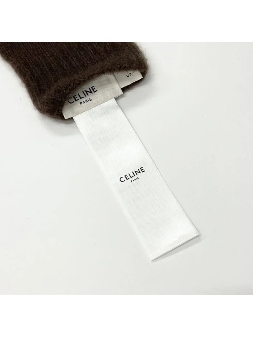Celine Triomphe Monogram Gloves Brown